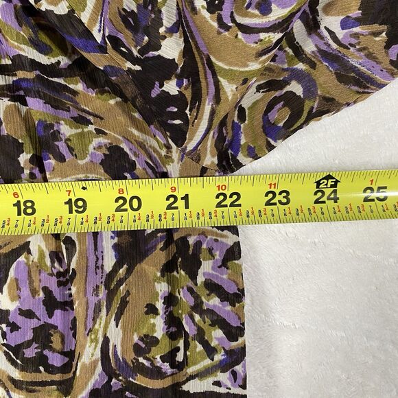 Michael Kors Women's Sz 1X Top Paisley Print Loose Fit Boho Stretch Artsy Career - Picture 5 of 8